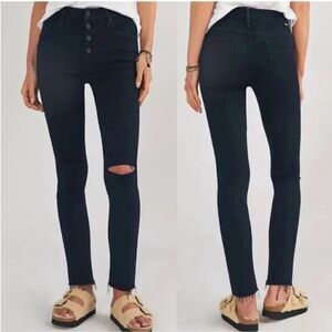 MOTHER The Pixie Ankle Fray Jean in Holding Hands Tightly Size 25
